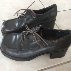 Mudd Heeled Square Toe Loafers